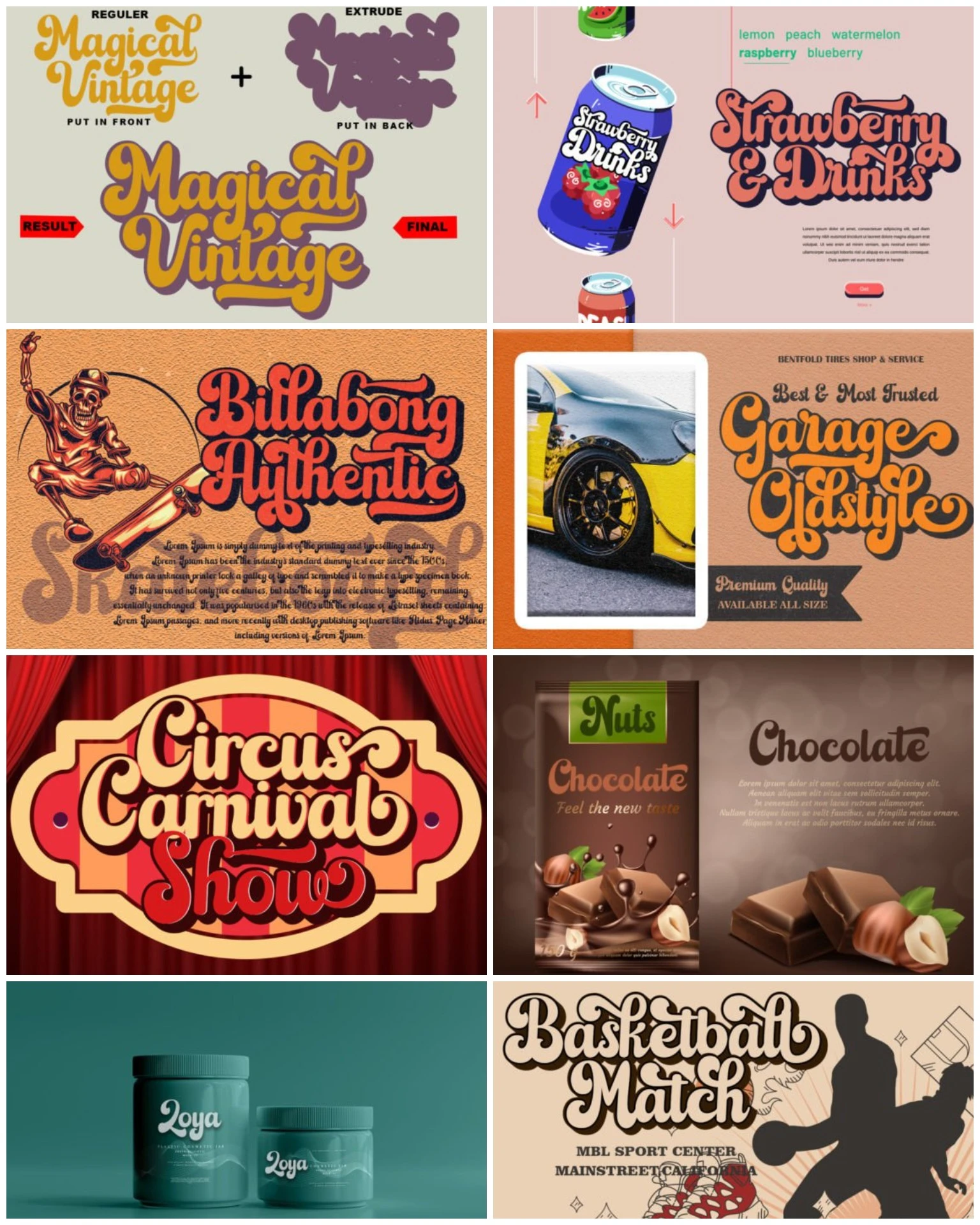 Retro script font with vintage lettering style for Cricut, branding and sublimation designs. Add nostalgic charm to any project.