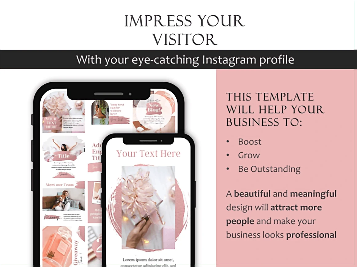 Blush Pink Templates – Instagram Template Bundle for Canva