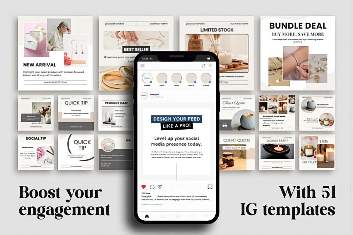Small Business Instagram Templates – Minimalist Canva Posts