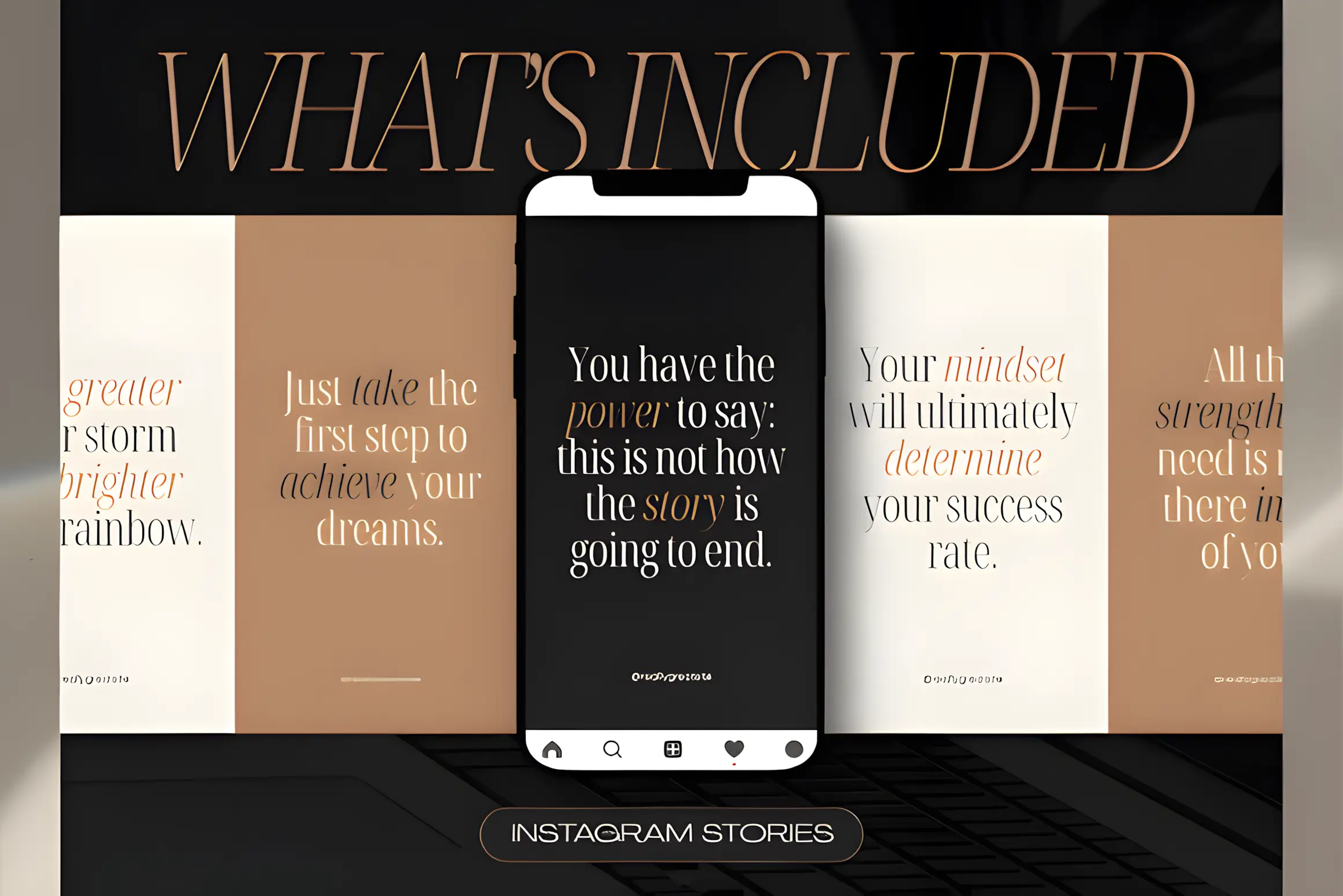 Mindset Quotes Instagram Stories – Minimalist Canva Templates