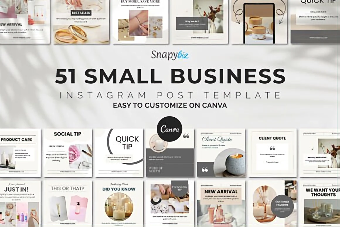 Small Business Instagram Templates – Minimalist Canva Posts