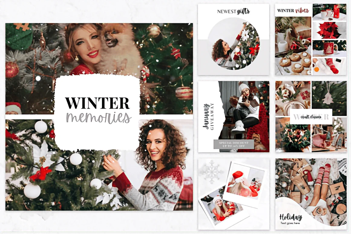 100 Christmas Instagram Post Ideas: Fun Canva Templates for the Holiday Season