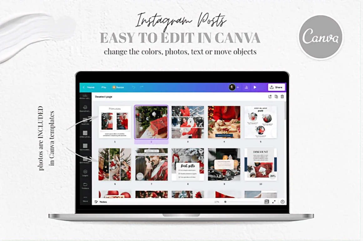 100 Christmas Instagram Post Ideas: Fun Canva Templates for the Holiday Season