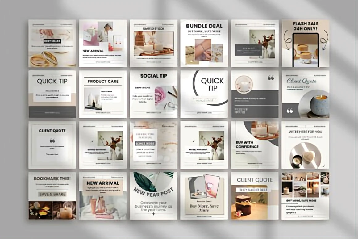 Small Business Instagram Templates – Minimalist Canva Posts