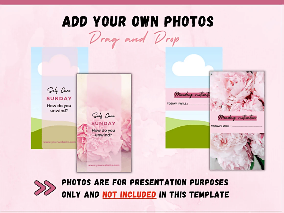 Instagram Templates – 100 Pink Canva Stories