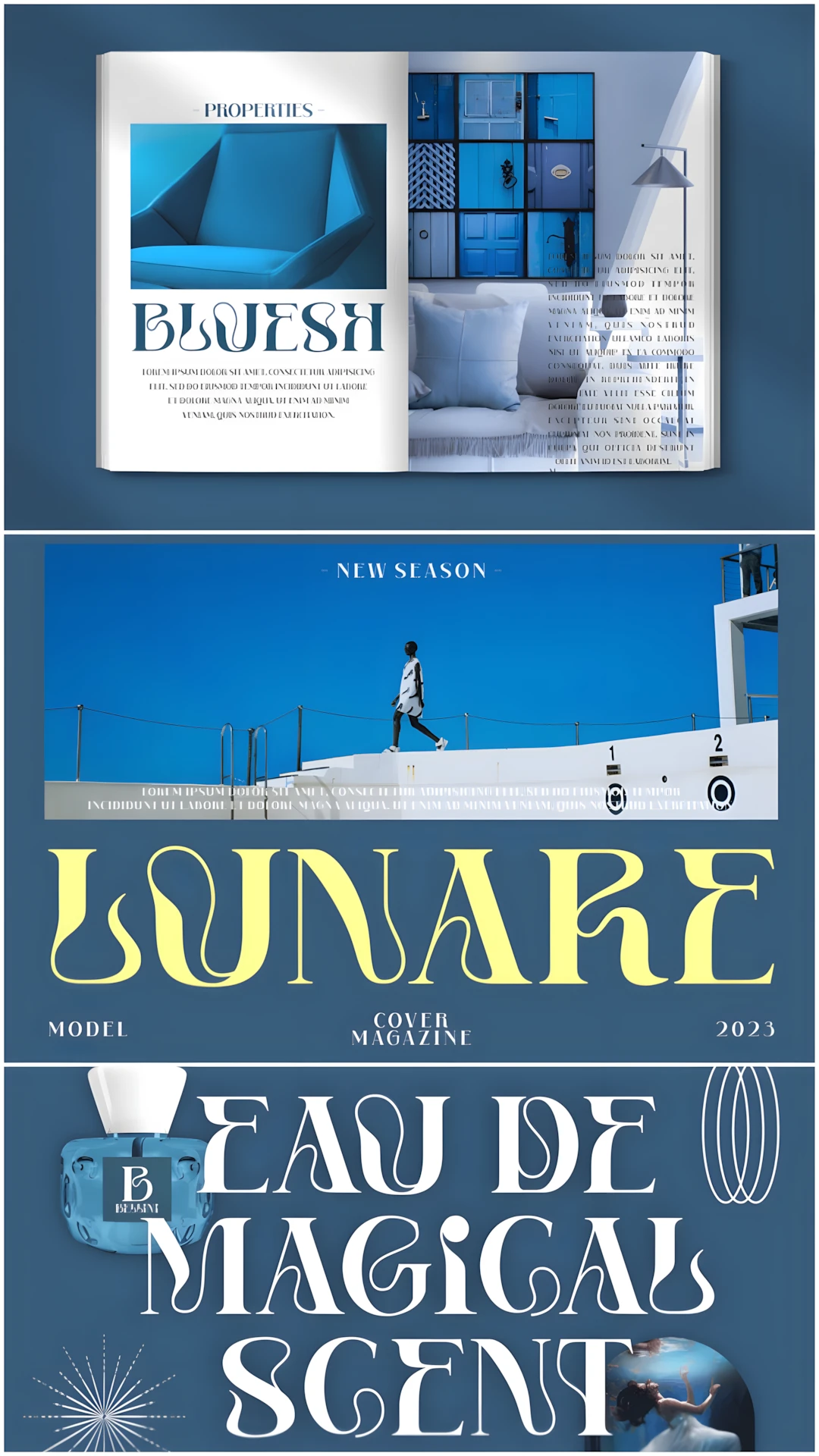 Qharon elegant serif display typeface specimen for fashion branding, magazine covers, premium packaging and web headers