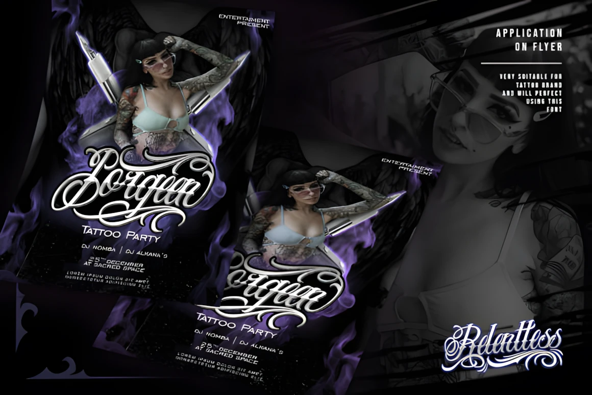 Relentless Font: A Bold Blackletter Typeface