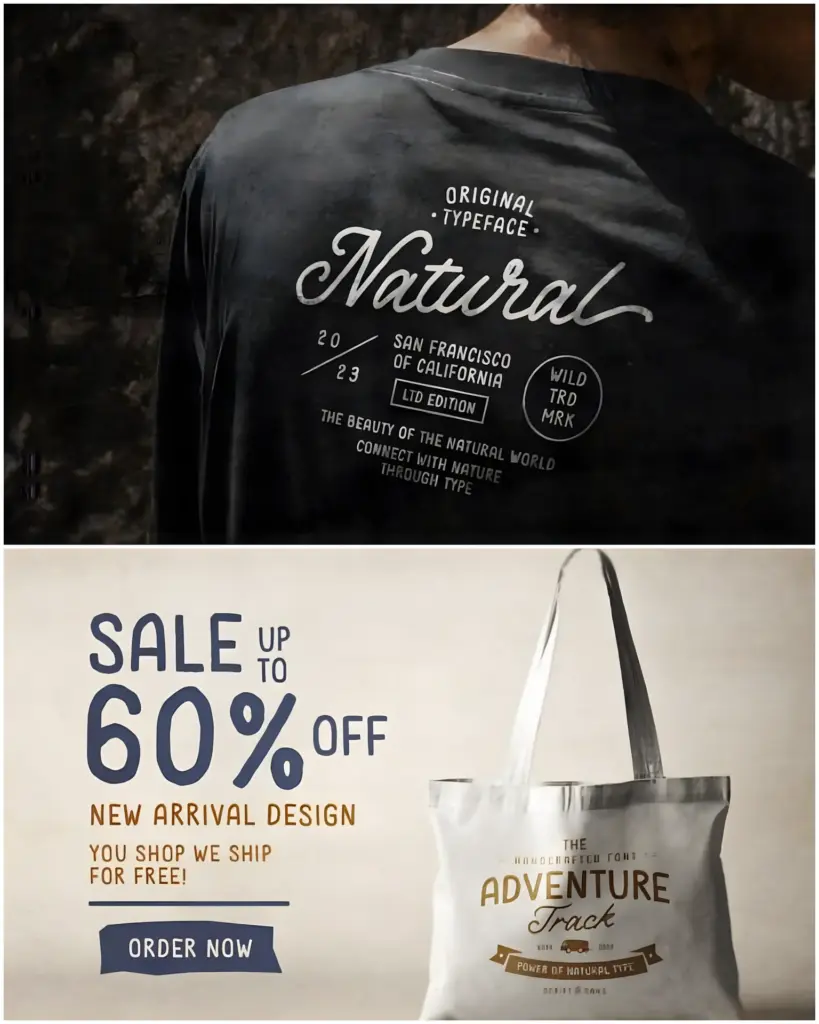 Adventure Track Font Duo for Logo and Branding