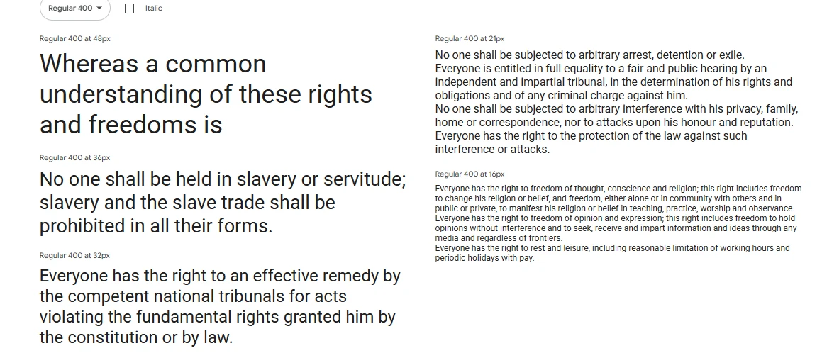 Roboto, a popular Google Font by Christian Robertson